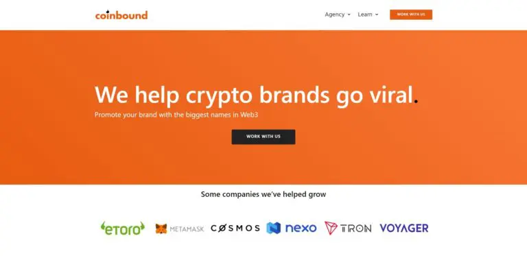coinbound PR agency help crypto brands