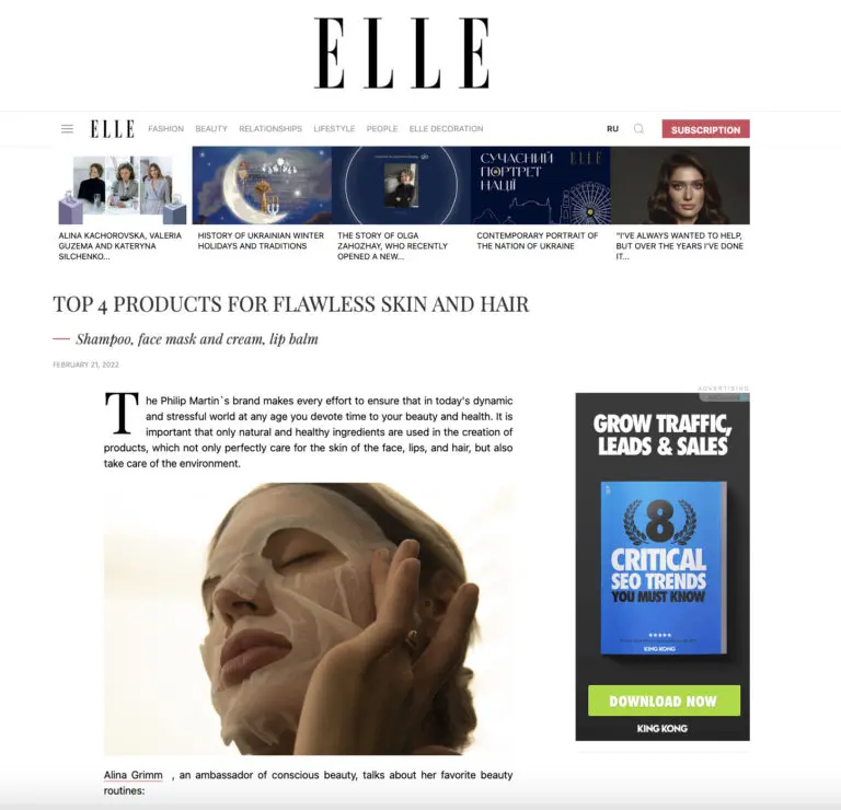 Elle Article