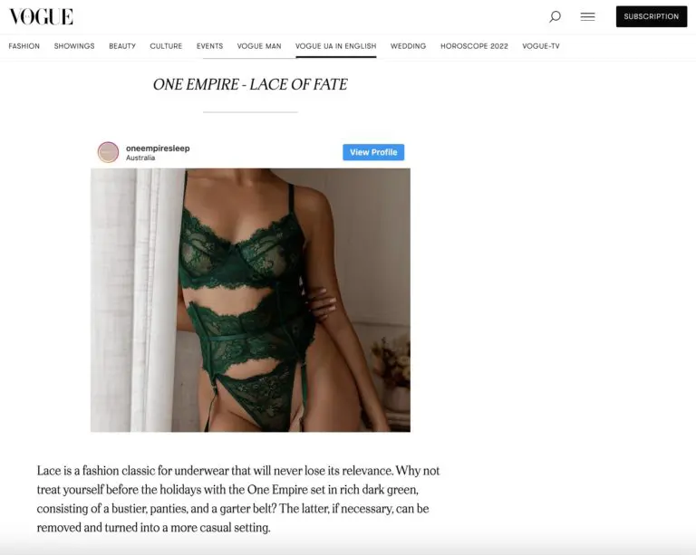 Vogue Article One Empire