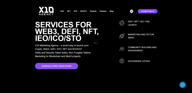 X10 Agency - services for NFT, Web3