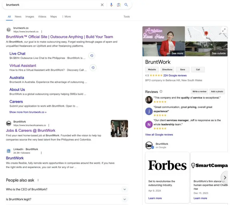 BruntWork Knowledge Panel